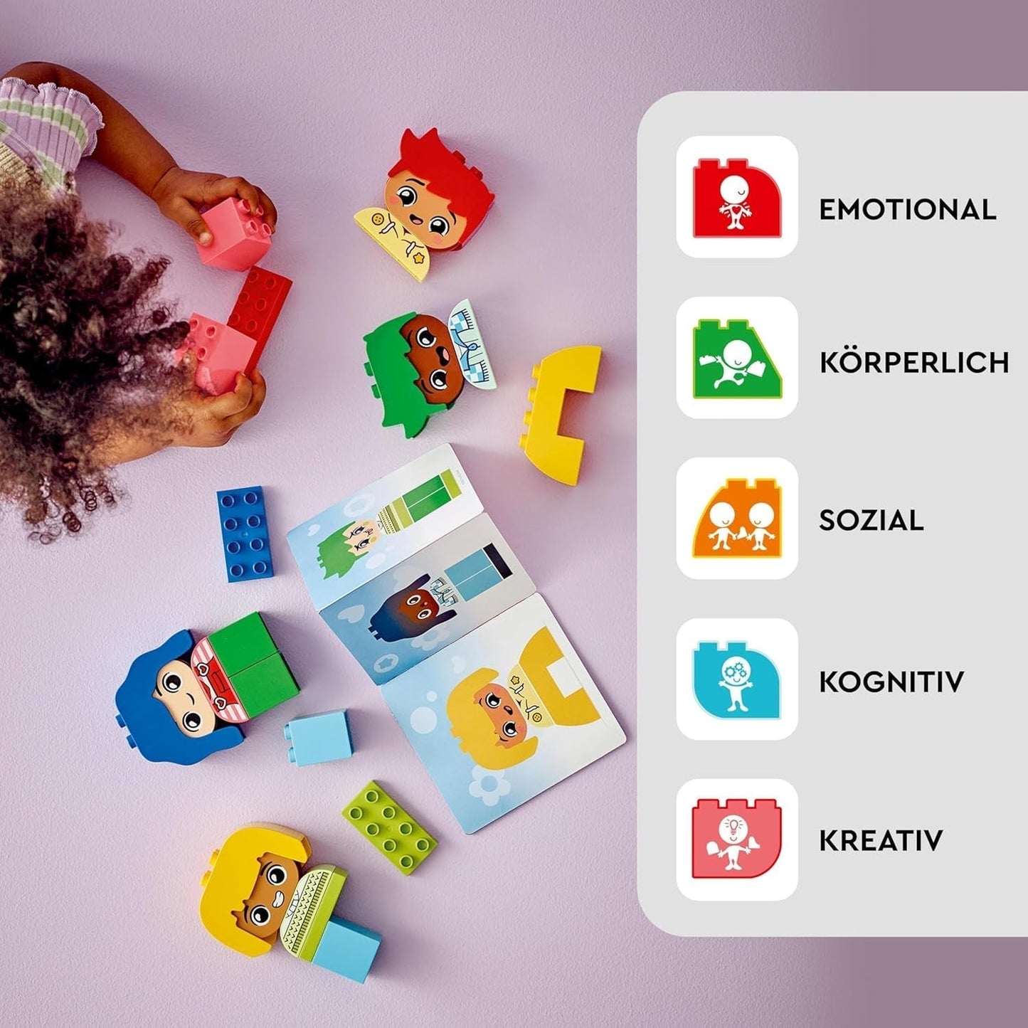 LEGO DUPLO Big Feelings, jeu de construction à empiler avec 23 briques colorées et 4 figurines, jouet de motricité pour favoriser le développement social et émotionnel des jeunes enfants à partir de 18 mois 10415 Jeux de construction Beuche den LEGO-Store