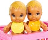 Poupée Barbie Skipper et chambre de bébé avec accessoires, comprend des poupées jumelles, 1 berceau, 1 balançoire, 1 bascule et plus, HXM99 Naty Shop Dolls