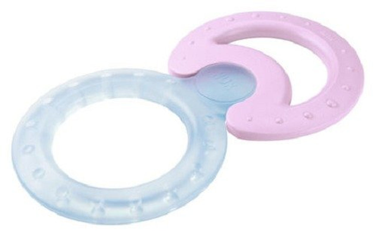 NUK Classic and Cool Lot de 2 anneaux de dentition refroidisseurs pour massage et refroidissement 1 lot sans BPA Couleurs assorties