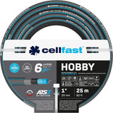CELLFAST Tuyau d'arrosage Tuyau d'arrosage 6 Couches Tuyau d'irrigation en Tissu Double tressé résistant aux UV Tuyau Flexible Anti-algues 32 Bar 1 Pouce 25 mètres Hobby