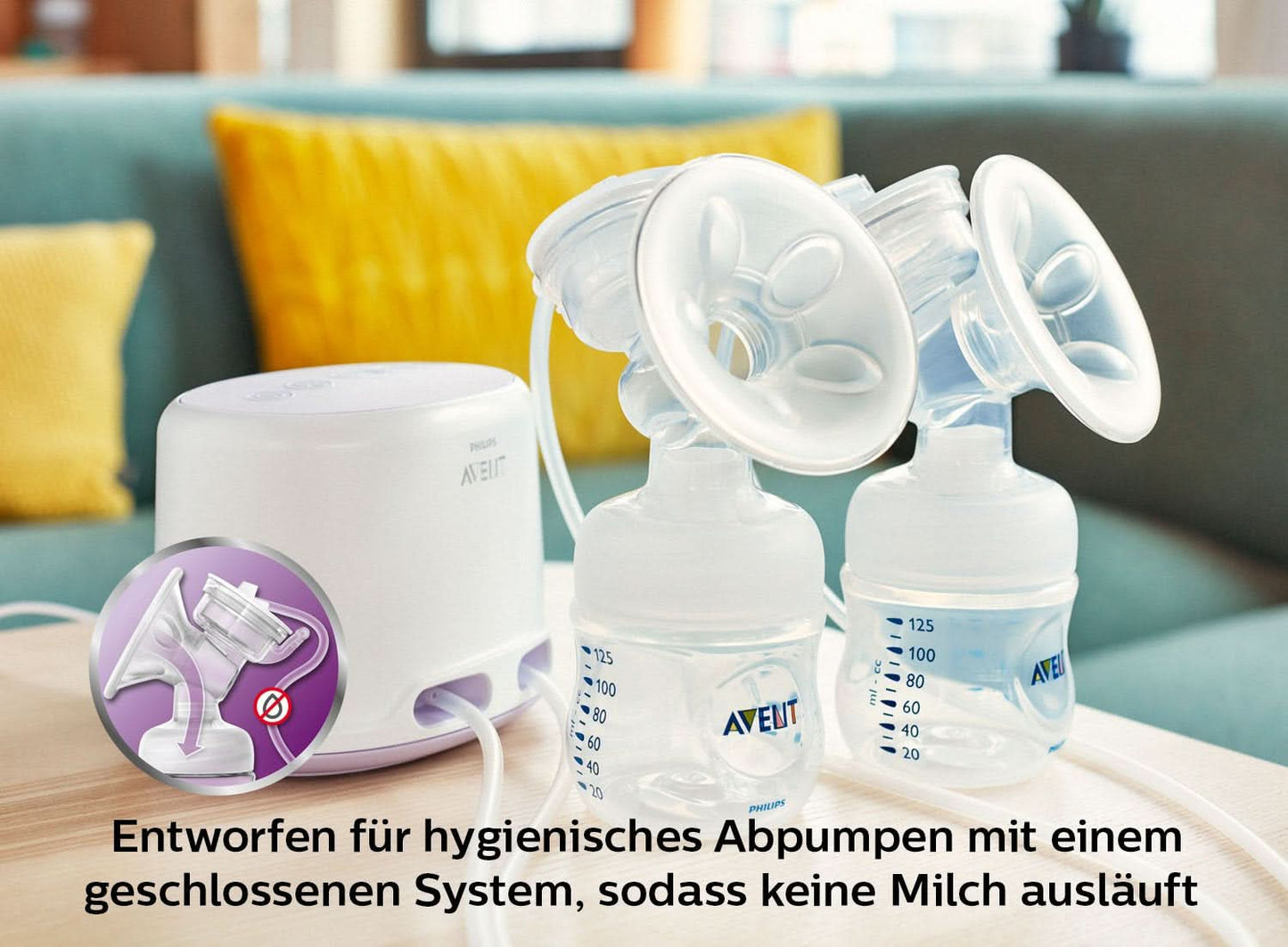 Tire-lait électrique double Philips Avent SCF334/02 Accessoires Alimentation et Allaitement Bebe Naty Shop