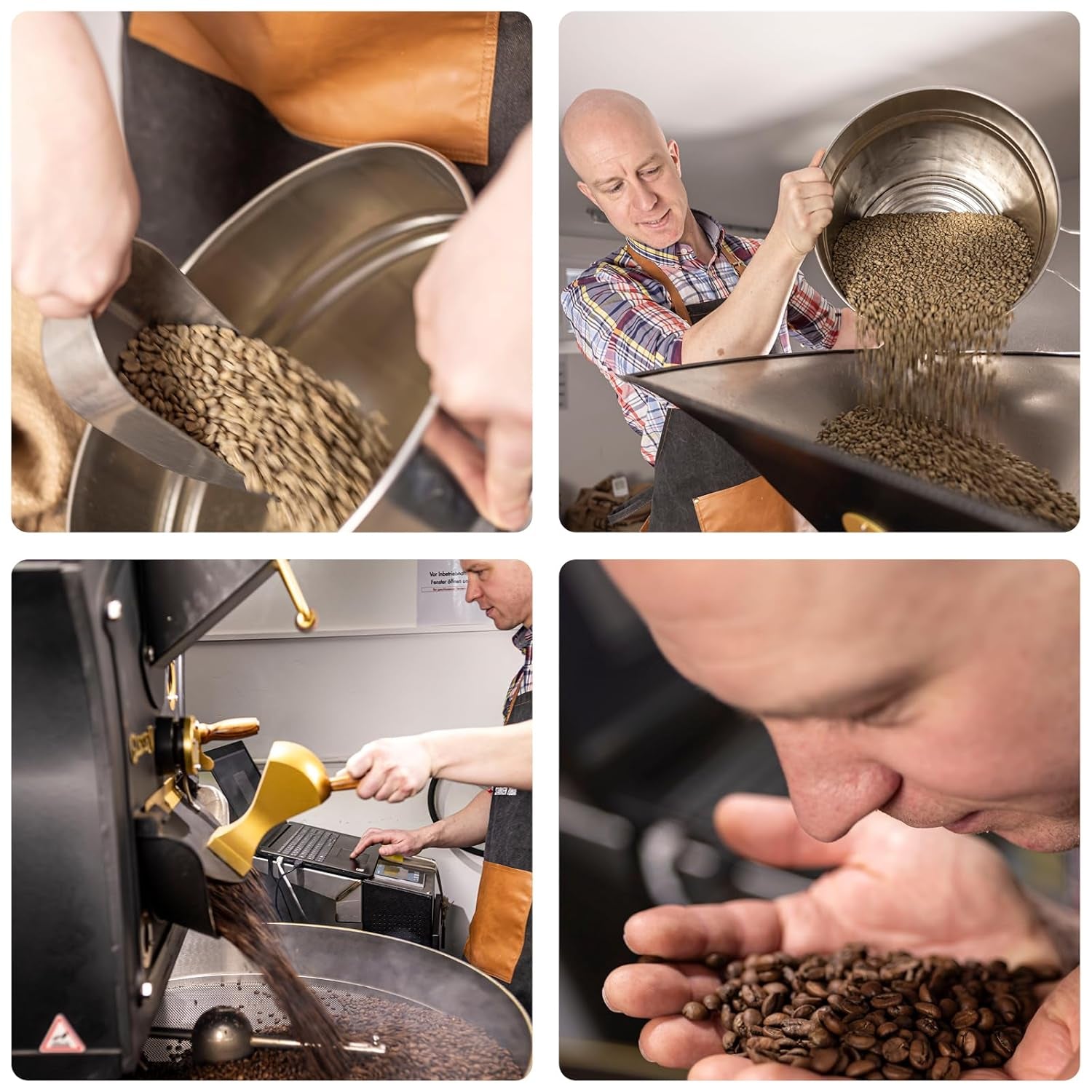 STARKER TOBAK Monsooned Malabar Café, grains entiers, torréfié à la main – torréfaction moyenne, Inde, 100 % Arabica, convient pour café filtre, presse française, cafetières entièrement automatiques, doux pour l'estomac – acidité très faible