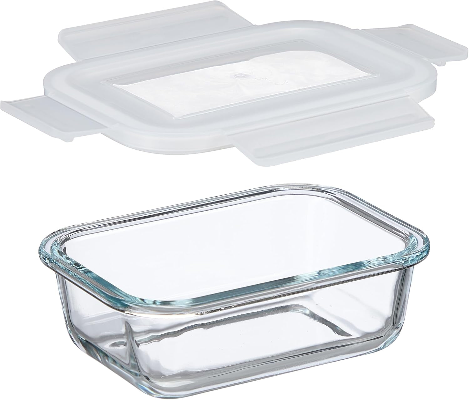 Relaxdays Lot de 6 boîtes de conservation en verre avec couvercle, 370 ml, boîtes de conservation alimentaire, couvercle en plastique, hermétique, bocal en verre, boîtes de conservation transparentes Naty Shop