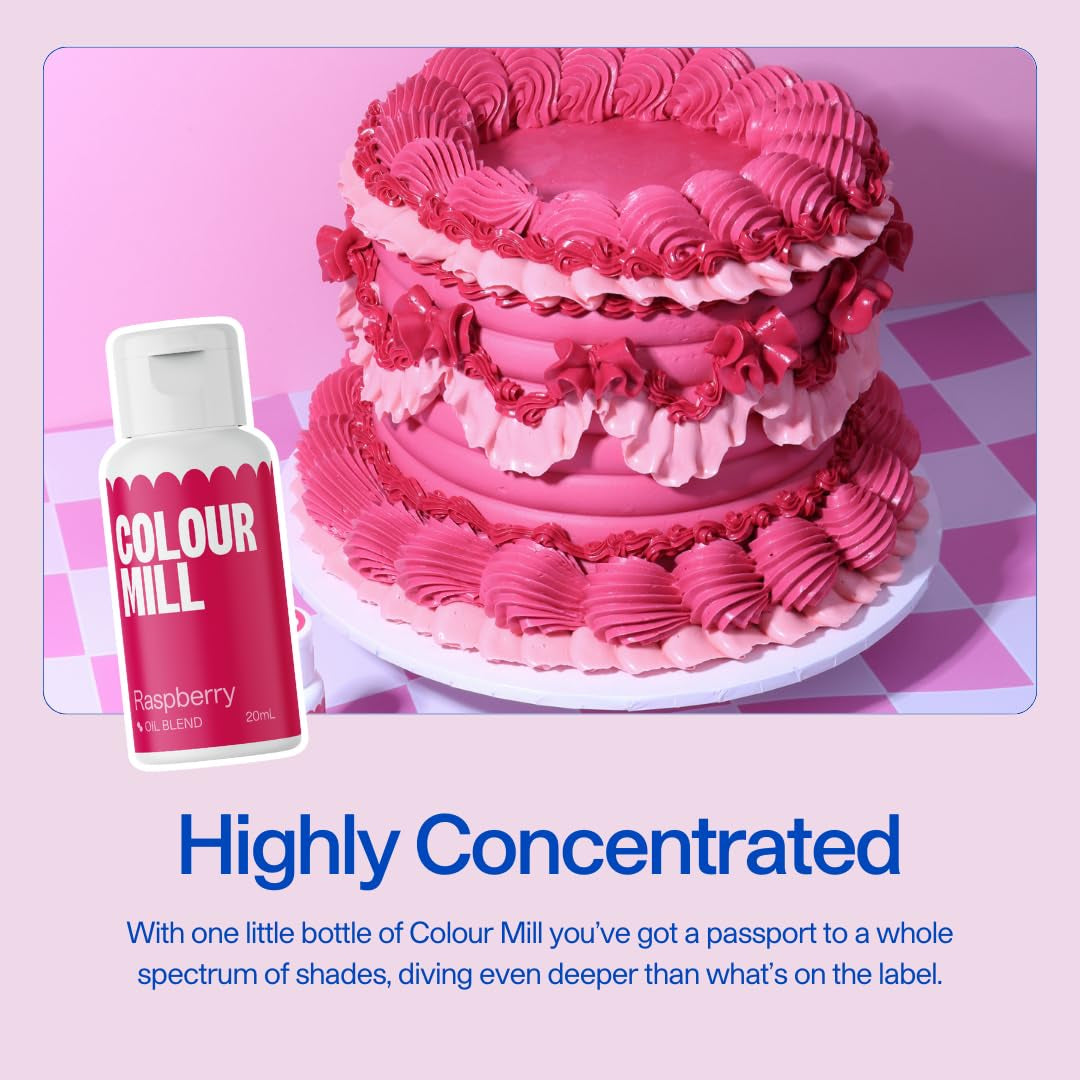 Colorant alimentaire à base d'huile Color Mill Blend Violet - Colorant alimentaire pour chocolat, fondant, muffins, gâteaux, pâtisserie, macarons - Colorant alimentaire pour décoration de gâteaux - 20 ml