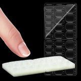 15 feuilles/450 pièces de tampons adhésifs pour ongles, 15 tailles de tampons adhésifs transparents pour ongles, gel de gelée double face, autocollant adhésif pour ongles, tampons adhésifs à presser sur les ongles, tampons adhésifs pour accessoires de décoration de manucure DIY