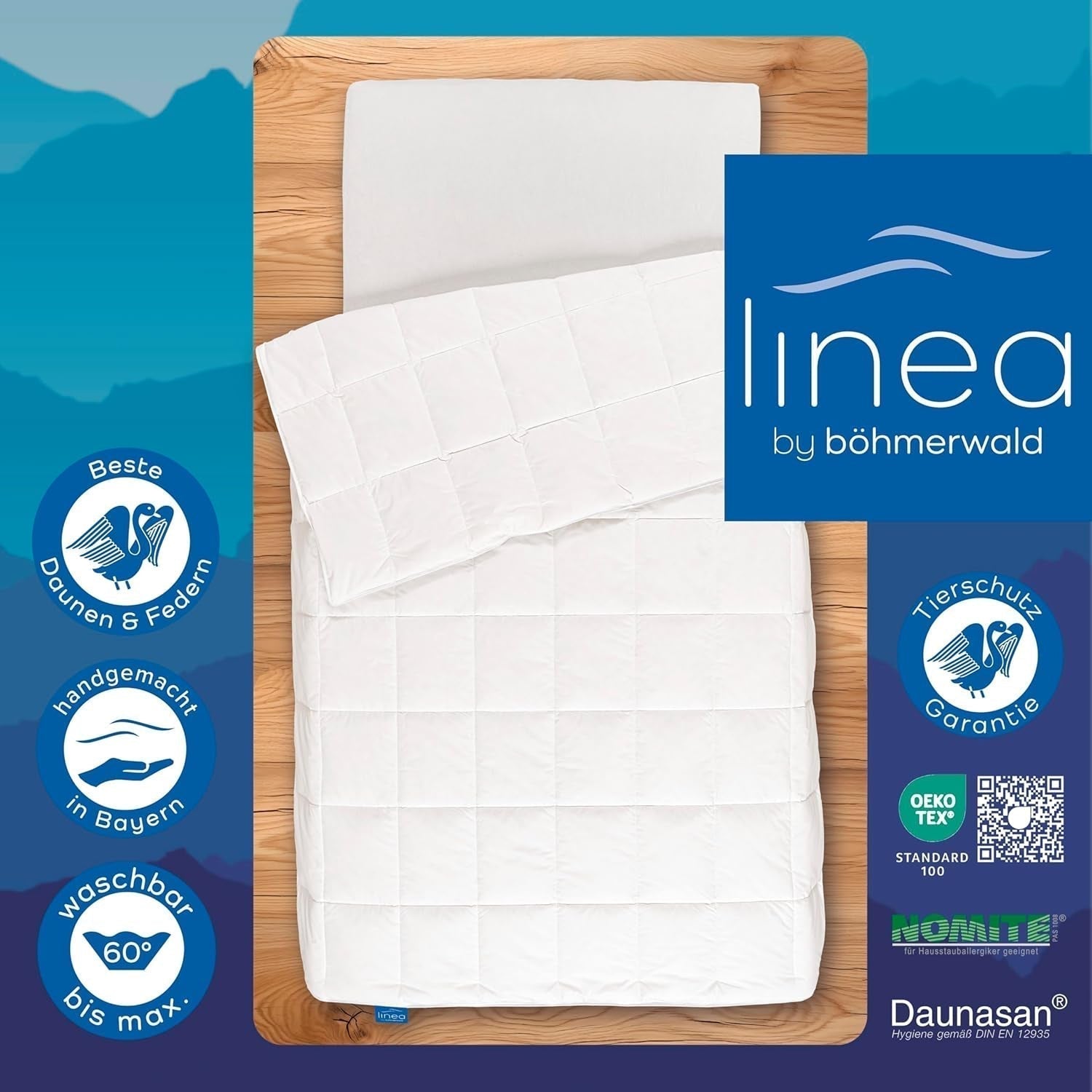 Couette confort, (90 duvet / 10 plumes), blanc, 155 X 220 Cm Couettes et couettes Naty Shop