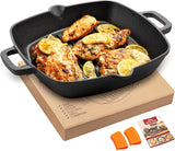 Poêle à griller en fonte OVERMONT avec poignée Casseroles et poêles Naty Shop Square 26Cm