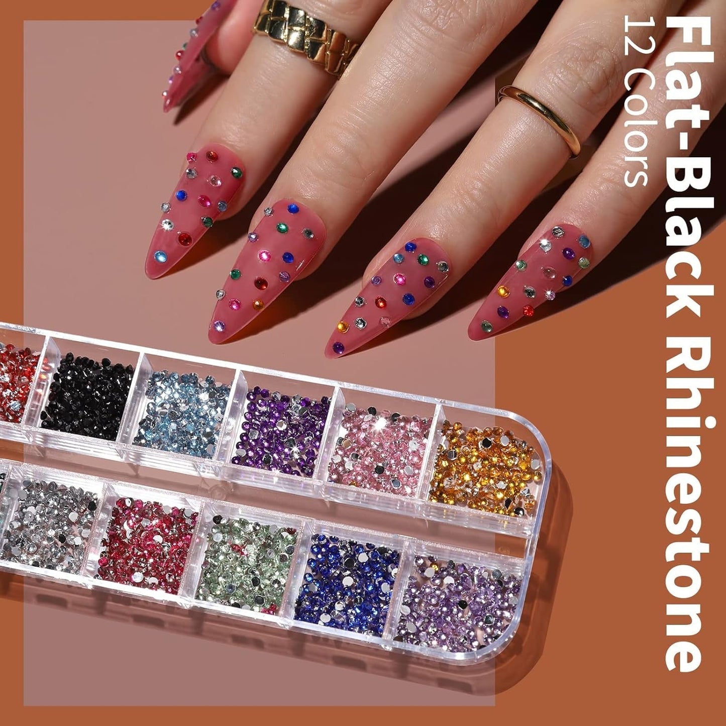 FANDAMEI Pinceaux pour Gel, 15 Pièces Pinceaux à Ongles, 5 Autocollants à Feuilles, Strasssteine ​​​​Nägel, Ensemble de Conception de Nagel, Accessoires de Conception de Nagel, Ensemble de Pinceaux à Ongles, Ensemble de Pinceaux à Ongles et Ensemble de Décorations