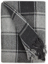 Jeté Frisco, Coton recyclé, Traditionnel, Plaid, Pour chaise, canapé, canapé, jeté, couverture, Anthracite, 127 X 152 Cm Lits et couvertures Emma Barclay