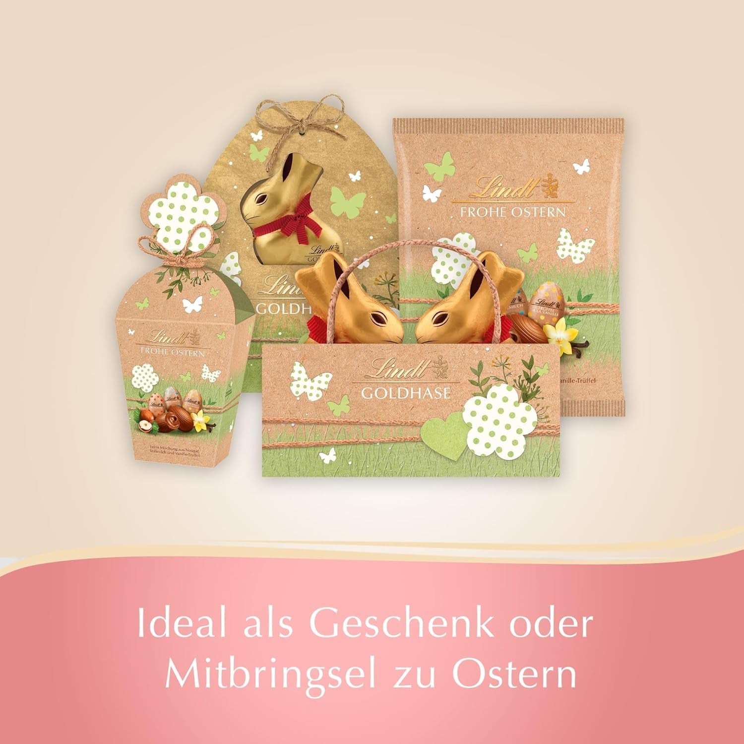 Chocolat Lindt | Mini Oeufs Édition Nature | 170g | Mélange fin de mini œufs au nougat, chocolat au lait et truffes vanille | Chocolat de Pâques | Chocolat de Pâques parfait à partager et à déguster