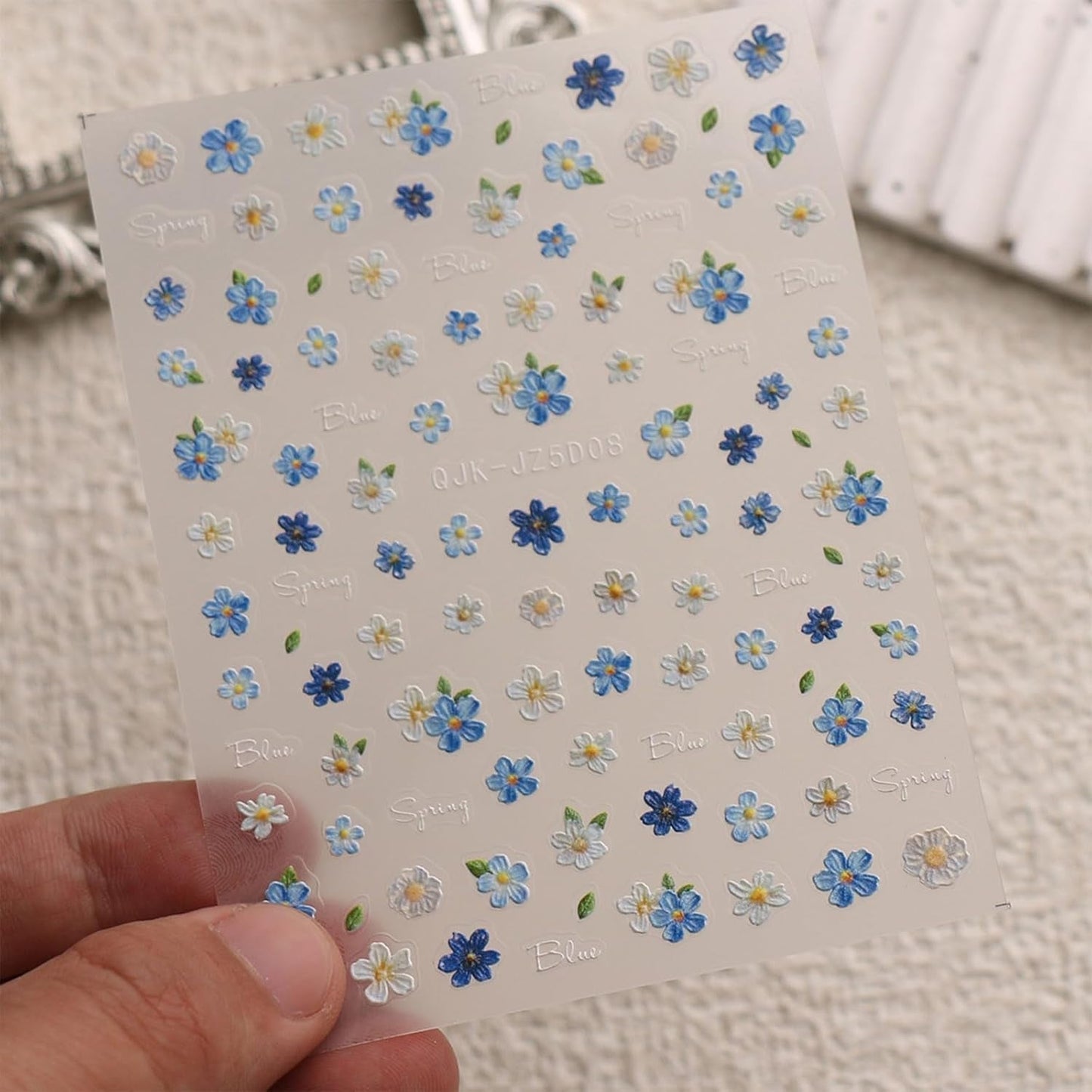 JMEOWIO Autocollants de ongles 3D pour nail art