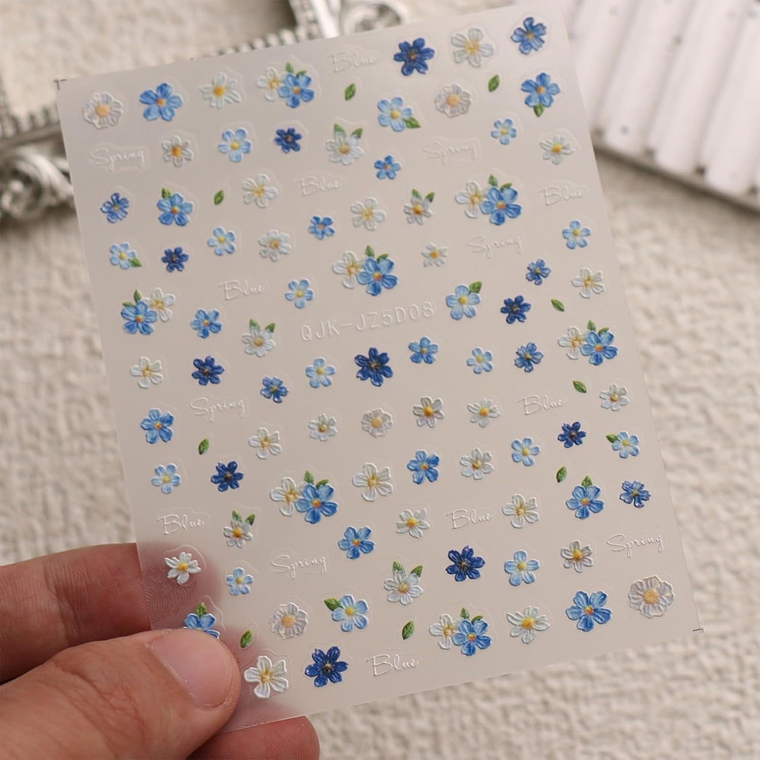 JMEOWIO Autocollants de ongles 3D pour nail art