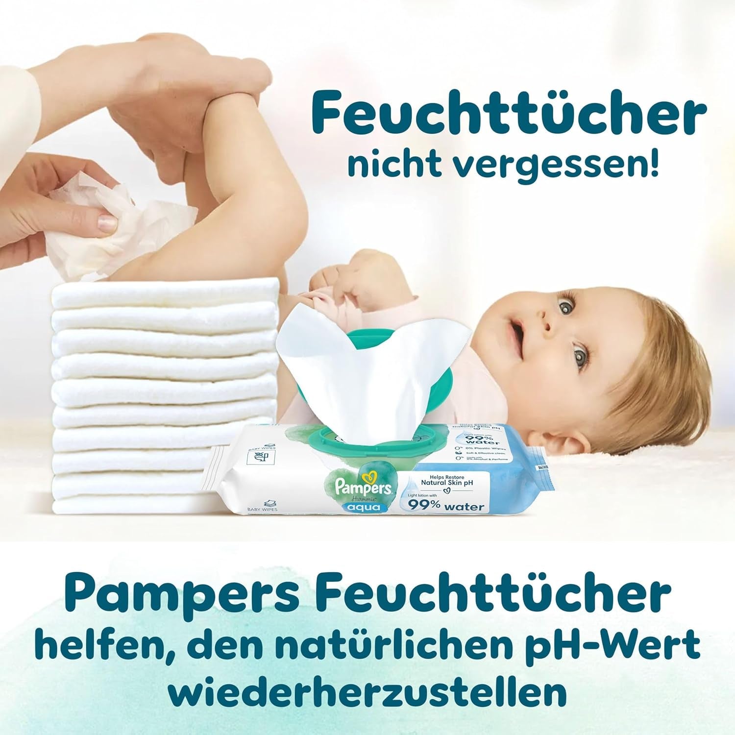 Couches Pampers Harmony taille 2, 204 couches, 4kg-8kg, protection douce de la peau avec protection 100% Pampers