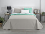 AVA | Courtepointe réversible Boutique | Pour toutes les saisons | Couleur – Beige/Turquoise | Pour lit 120/135 cm. lit. (230 X 270 Cm. Ancho X Alto) | Couette matelassée Couettes et couettes Naty Shop