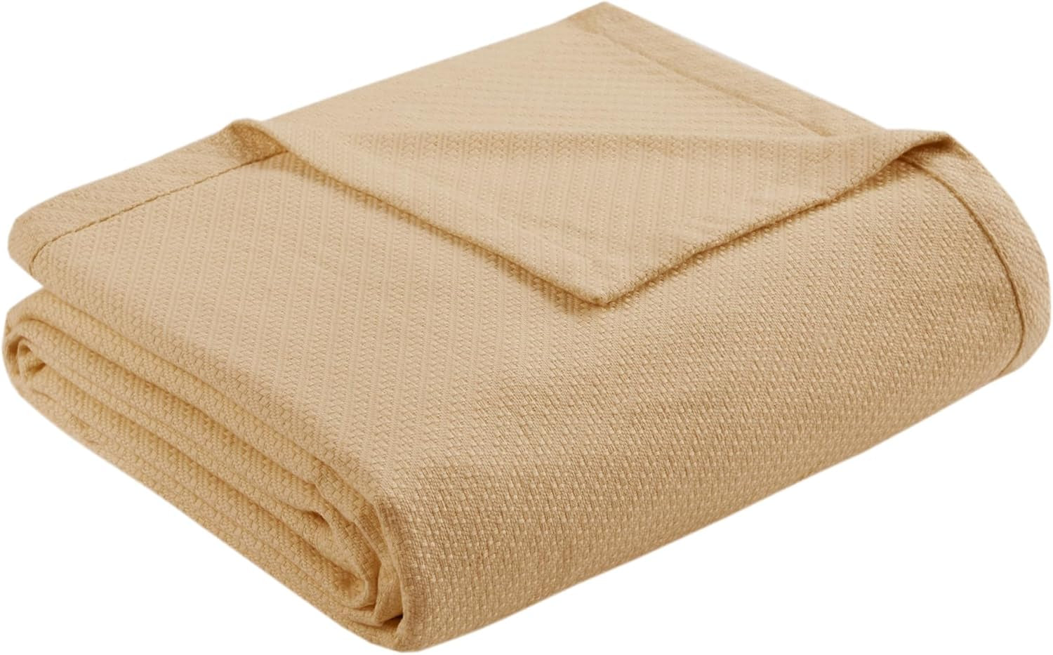 Madison Park Couverture de luxe en coton liquide de haute qualité, douce et confortable, 100 % coton filé à l'anneau, pour lit, canapé ou canapé, couettes et couettes Full/Queen Naty Shop Linens Twin