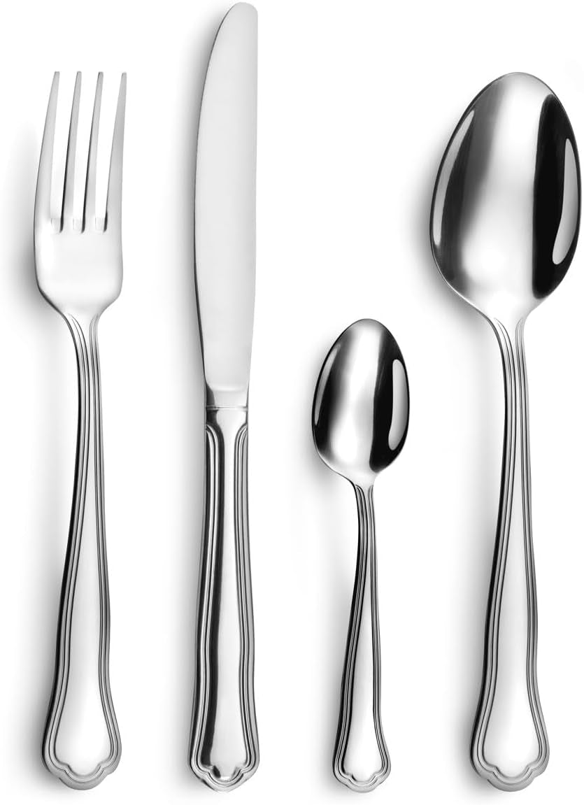 Amefa couverts CONTOUR URFE, 6 personnes, inox poli, 24 pièces Cuisine Naty Shop