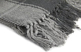 Jeté Frisco, Coton recyclé, Traditionnel, Plaid, Pour chaise, canapé, canapé, jeté, couverture, Anthracite, 127 X 152 Cm Lits et couvertures Emma Barclay