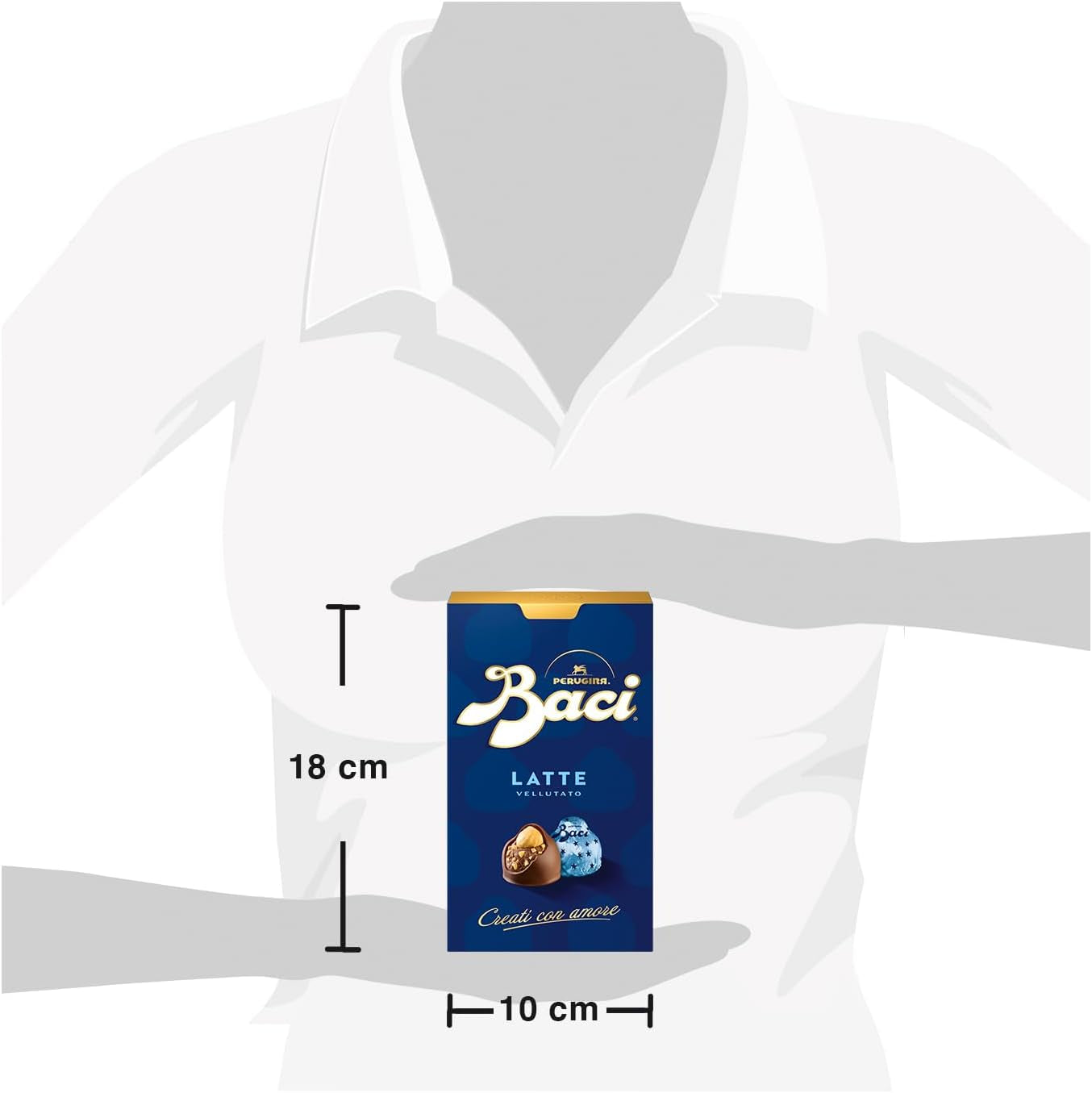 Chocolats fourrés au chocolat au lait et noisettes, boîte 200g