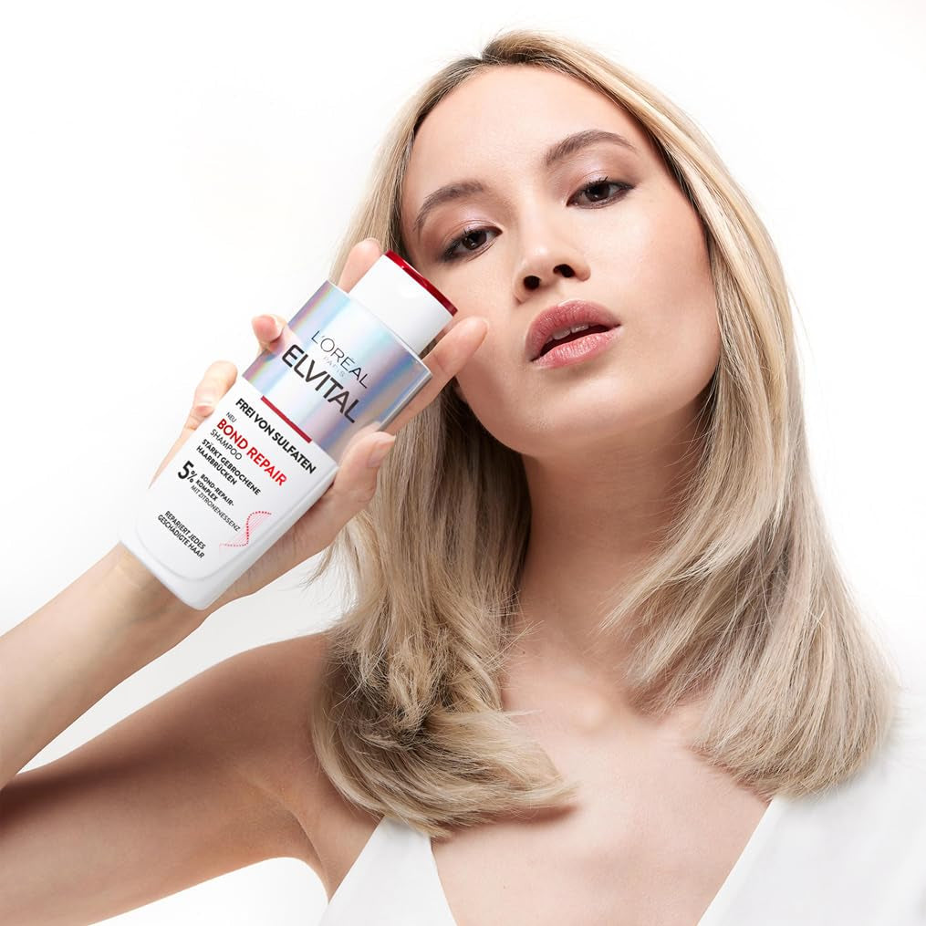 L'Oréal Paris Elvital Bond Repair Shampooing, Nettoyant doux pour la réparation des cheveux L'Oréal Douche et Bain