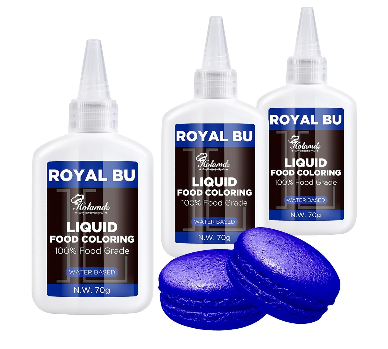 Colorant alimentaire liquide, ensemble de colorants alimentaires velours rouge pour la cuisson de gâteaux, macarons, biscuits, colorant alimentaire pour la décoration de gâteaux, liquide pour colorer les boissons (70 g x 3)