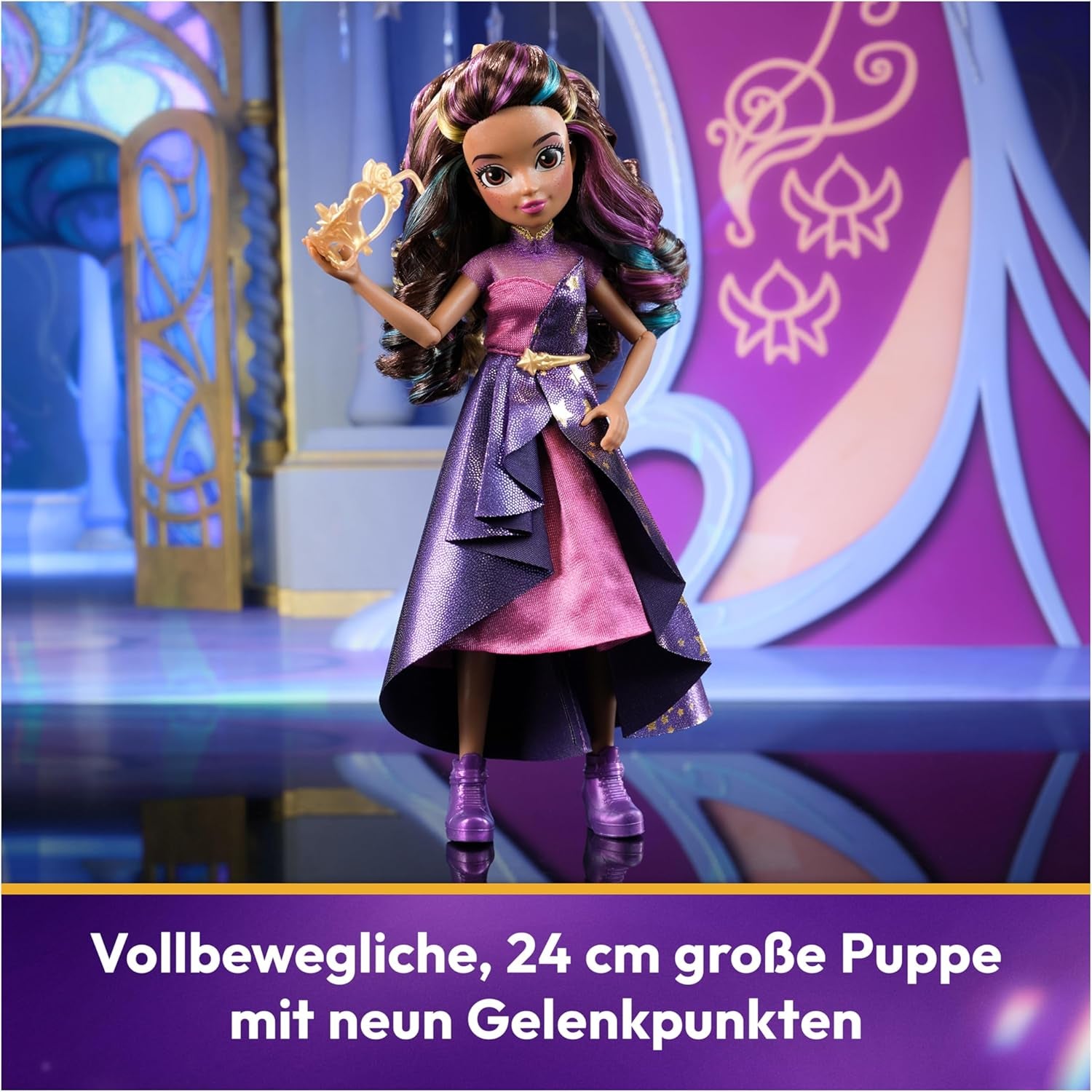 Unicorn Academy Deluxe Masked Ball Sophia - poupée de 24 cm de la populaire série Netflix avec 2 tenues, habillage classique et jeu de rôle, à partir de 4 ans Naty Shop Dolls