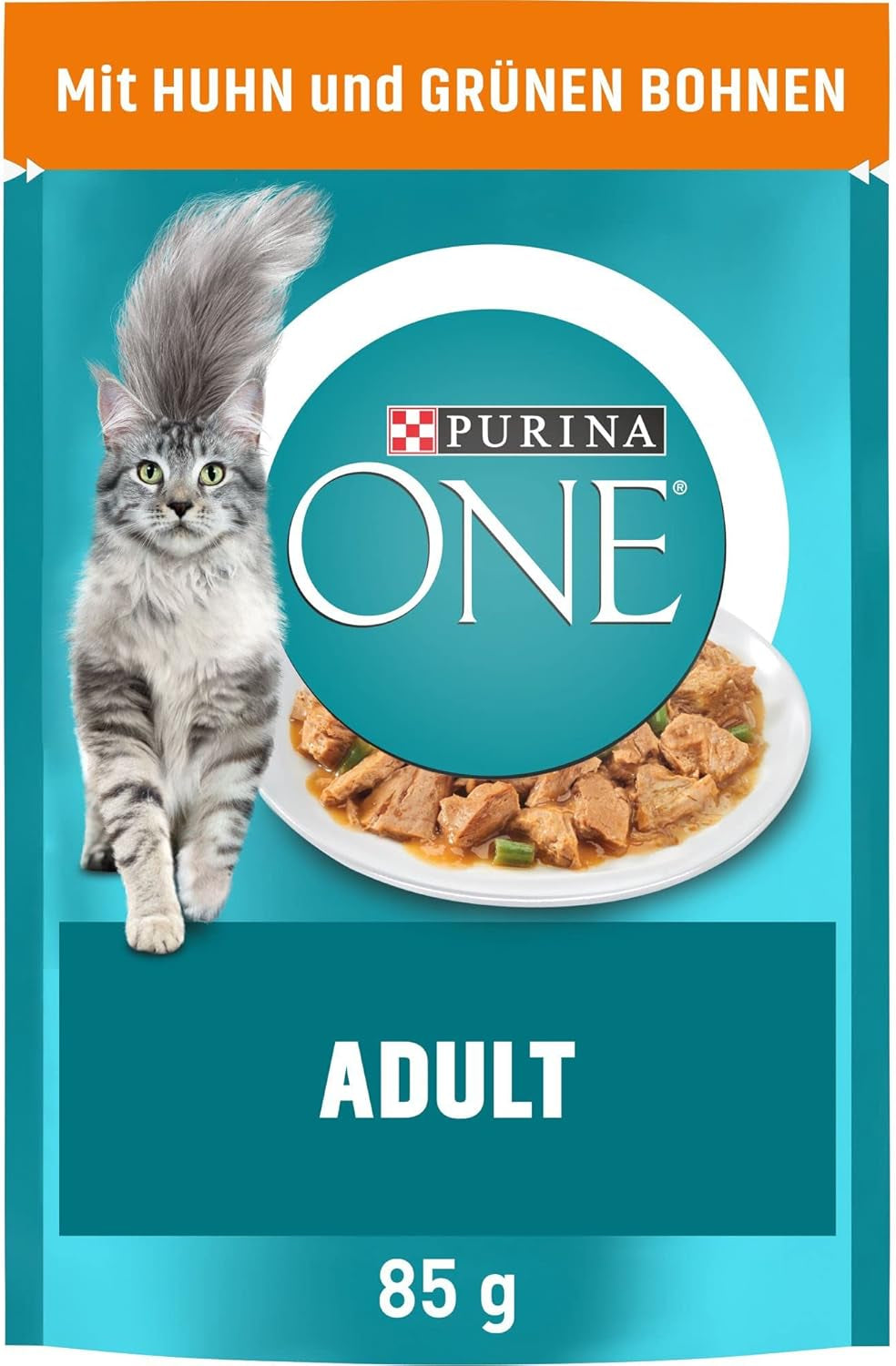 PURINA ONE Nourriture humide pour chat adulte, morceaux tendres en sauce au poulet, paquet de 26 (26 x 85g)