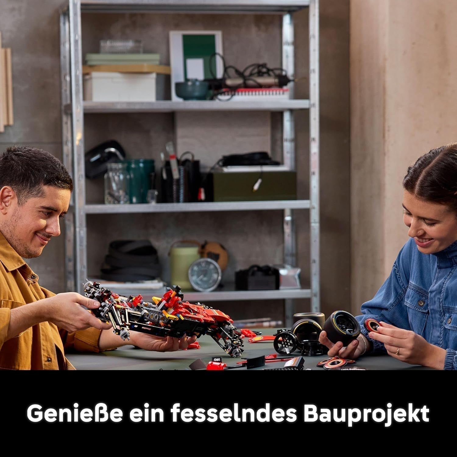 LEGO Technic Ferrari SF-24 F1 Race Car - Modèle réduit de voiture pour adultes - Ensemble de collection Formule 1 - Moteur V6, boîte de vitesses, direction et DRS à l'échelle 1:8 - Cadeau pour les fans de sports mécaniques et de voitures de course 42207 Jeux de construction Beuche den LEGO-Store