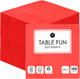 Table Kind 100 serviettes blanches douces en vrac, serviettes de haute qualité pour les fêtes, la restauration et un usage quotidien, FSC, durables et recyclables, fabriquées dans l'UE | 2 plis | 33 cm