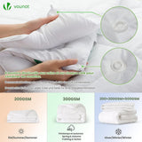 VOUNOT Couette 155X200Cm, Lot de 2 Couettes Hiver 4 Saisons 500GSM, composé de 2 couettes nouées ensemble Couette Adaptable été comme hiver, Norme Oeko-Tex Couettes et couettes Naty Shop