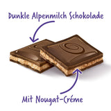 Milka Black Milk – Chocolat noir alpin fourré au lait et au nougat crémeux – 85g (paquet de 5)