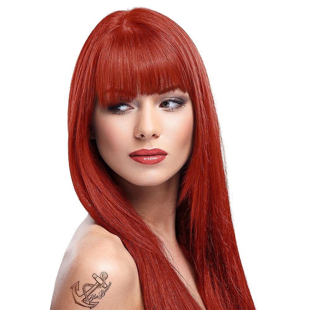 Directions Coloration Semi-permanente 88 ml - Teinture Cheveux Orange Fluorescent Naty Shop Flame 88 Ml (pack de 2)
