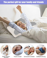 Oreiller cervical, oreiller de soutien latéral, oreiller en mousse à mémoire de forme, oreiller orthopédique, oreiller de soutien cervical ergonomique pour un soutien optimal du dos et du ventre Oreiller de soutien latéral (62 X 41 X 13CM) Oreillers orthopédiques cervicaux Naty Shop