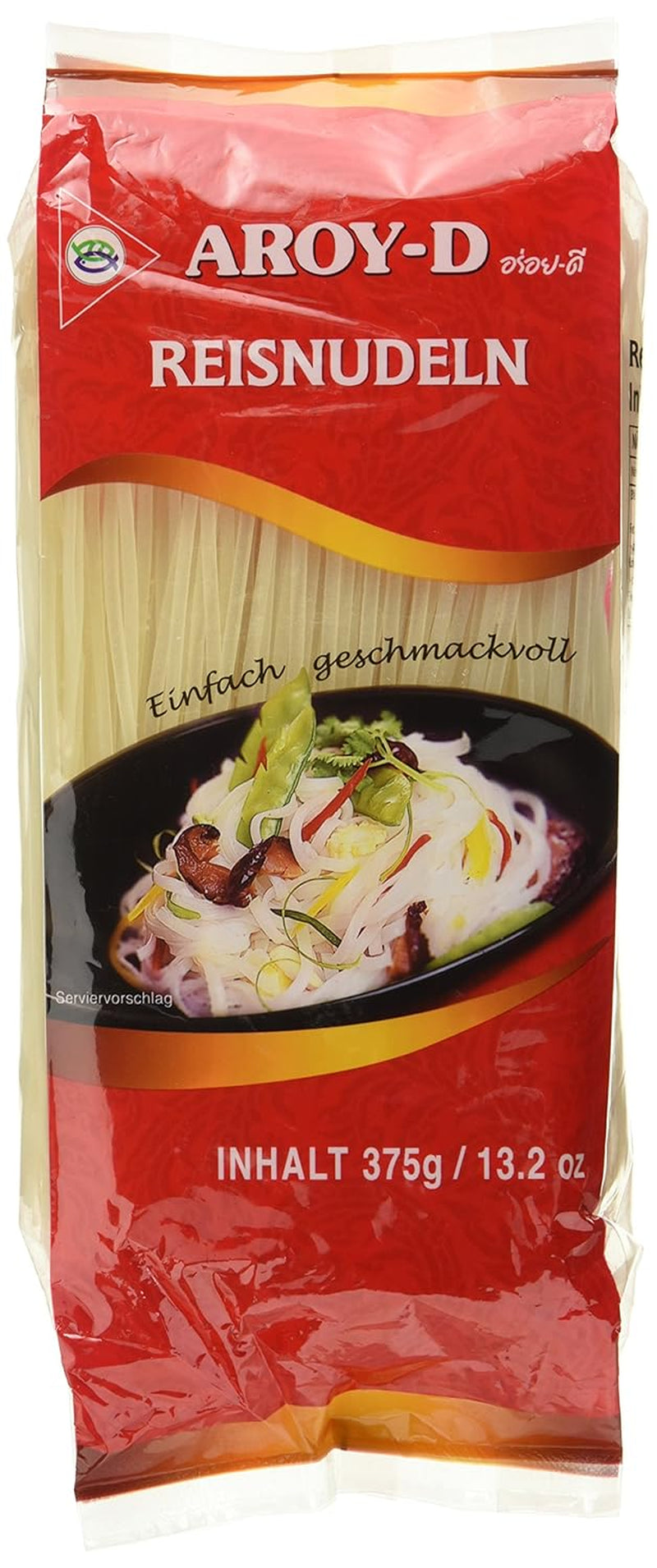 Nouilles de riz Aroy-D sans gluten, paquets de 3 mm (1 paquet x 375 g)