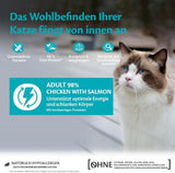 Wellness CORE 98% 12 x 85g, Poulet et Saumon - Nourriture humide pour chats, pâté épais, sans céréales, naturelle, hypoallergénique, riche en protéines, riche en viande