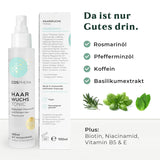 Spray tonique capillaire à l'huile de romarin 100 ml - Le spray à l'huile de romarin accélère naturellement la croissance des cheveux - Remède contre la croissance des cheveux pour femmes et hommes - Sérum contre la chute des cheveux - Huile capillaire au romarin par Cosphera Hair Care Naty Shop