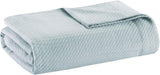 Madison Park Couverture légère 100 % coton égyptien respirant de qualité supérieure pour lit, canapé et canapé, lit double/queen Rose Naty Shop Couettes et édredons Bleu clair Full/Queen