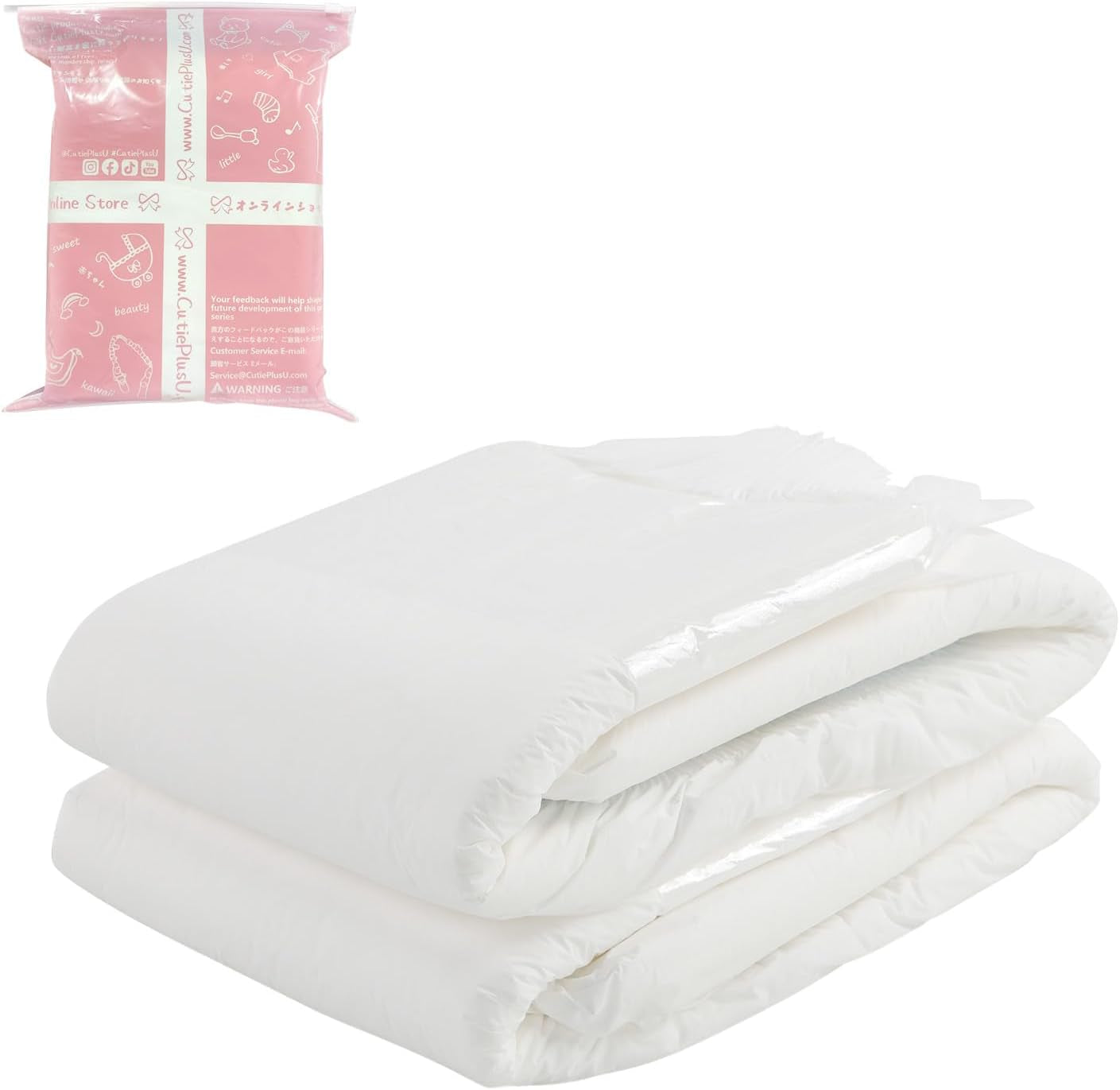 CutiePlusU Couches pour adultes, surface sèche, absorption maximale pendant la nuit, couche jetable pour incontinence – Bleu, lot de 2 (moyen 71-96 cm)