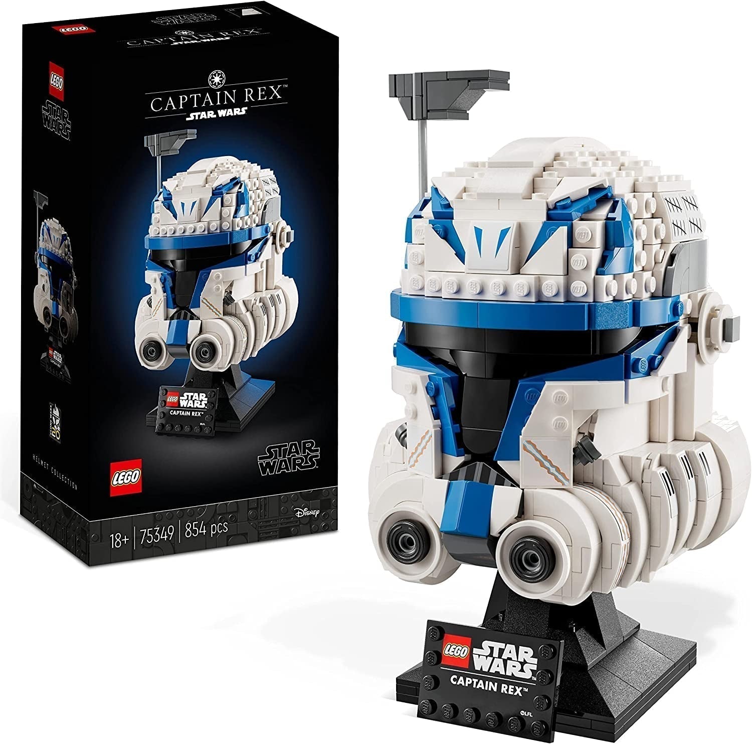 LEGO 75349 Star Wars Capitaine Rex Casque Clone Wars Collection Modèle 2023 Série Souvenir Pièce et Idée Cadeau Ensembles de Construction Besuche den LEGO-Store Singur