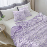 Plaid polaire flanelle FY FIBER HOUSE, couverture microfibre imprimé guépard 3D, 228 X 274 cm, violet Couettes et couettes Naty Shop