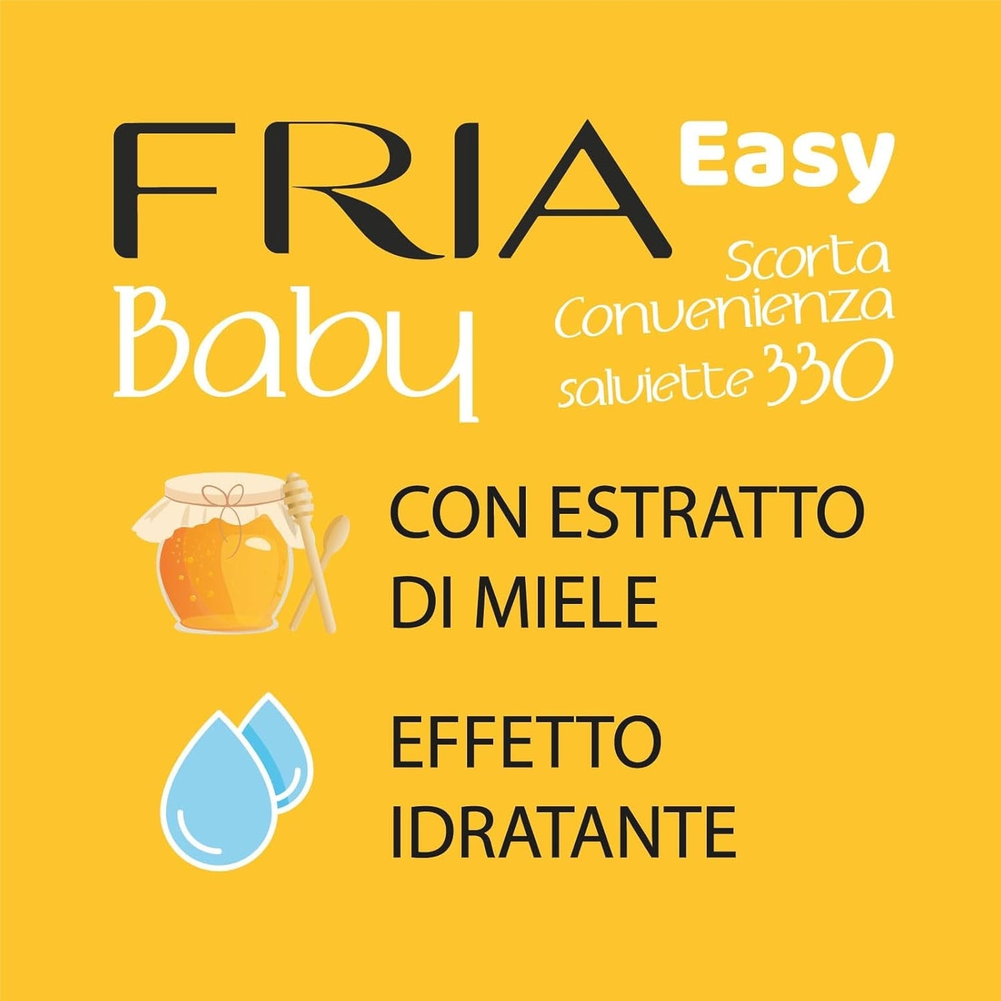 Lingettes humides Easy Baby avec hydratant pour la peau à l'aloe vera et à l'extrait de miel, testées dermatologiquement, paquet de 330 lingettes