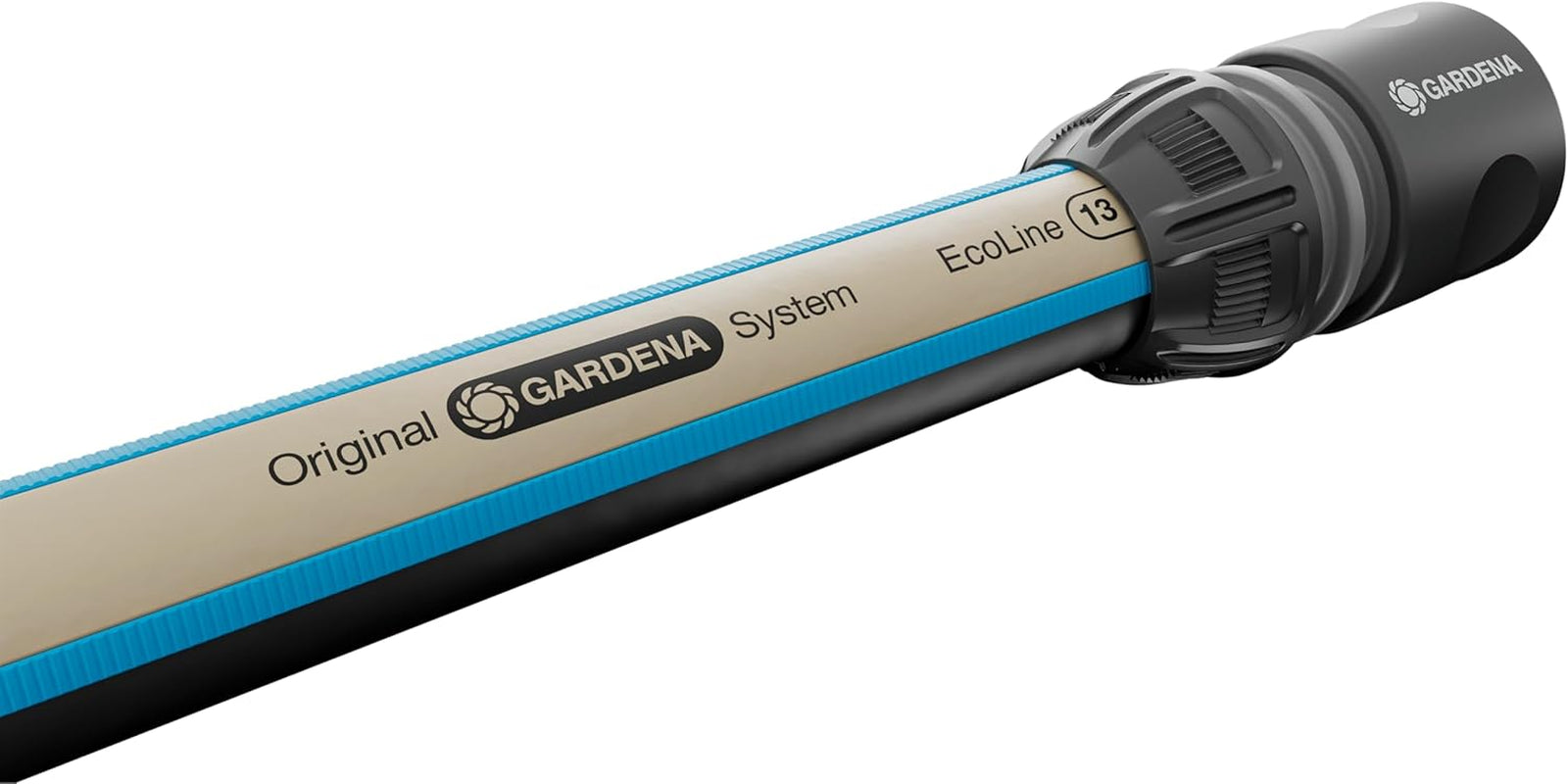 Tuyau Gardena EcoLine 1/2", 20 m sans composants du système : Tuyau d'arrosage durable en plastique recyclé, sans phtalates ni polluants, forte fonction de préhension, résistant au gel et aux UV (18930-20)