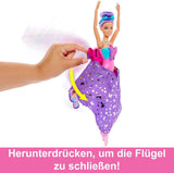 Barbie Dance And Flutter Poupée de transformation 2 en 1 danseuse en papillon avec ailes ouvertes, cheveux violets, bijoux pour cheveux et tutu détachable, HXJ10 Naty Shop Dolls