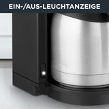 Rowenta Adagio Filter Machine à expresso, carafe thermique en acier inoxydable, garde le café chaud jusqu'à 4 heures, capacité de 10 à 15 tasses, capacité de 1,25 L, panier filtrant amovible, arrêt automatique, noir, CT3818
