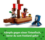 LEGO Minecraft Le bateau pirate Voyage Figurine de pirate calamar et chameau Jouet de construction de bateau Jeu de rôle Cadeau pour garçons et filles de 8 ans 21259 Ensembles de construction Besuche den LEGO-Store