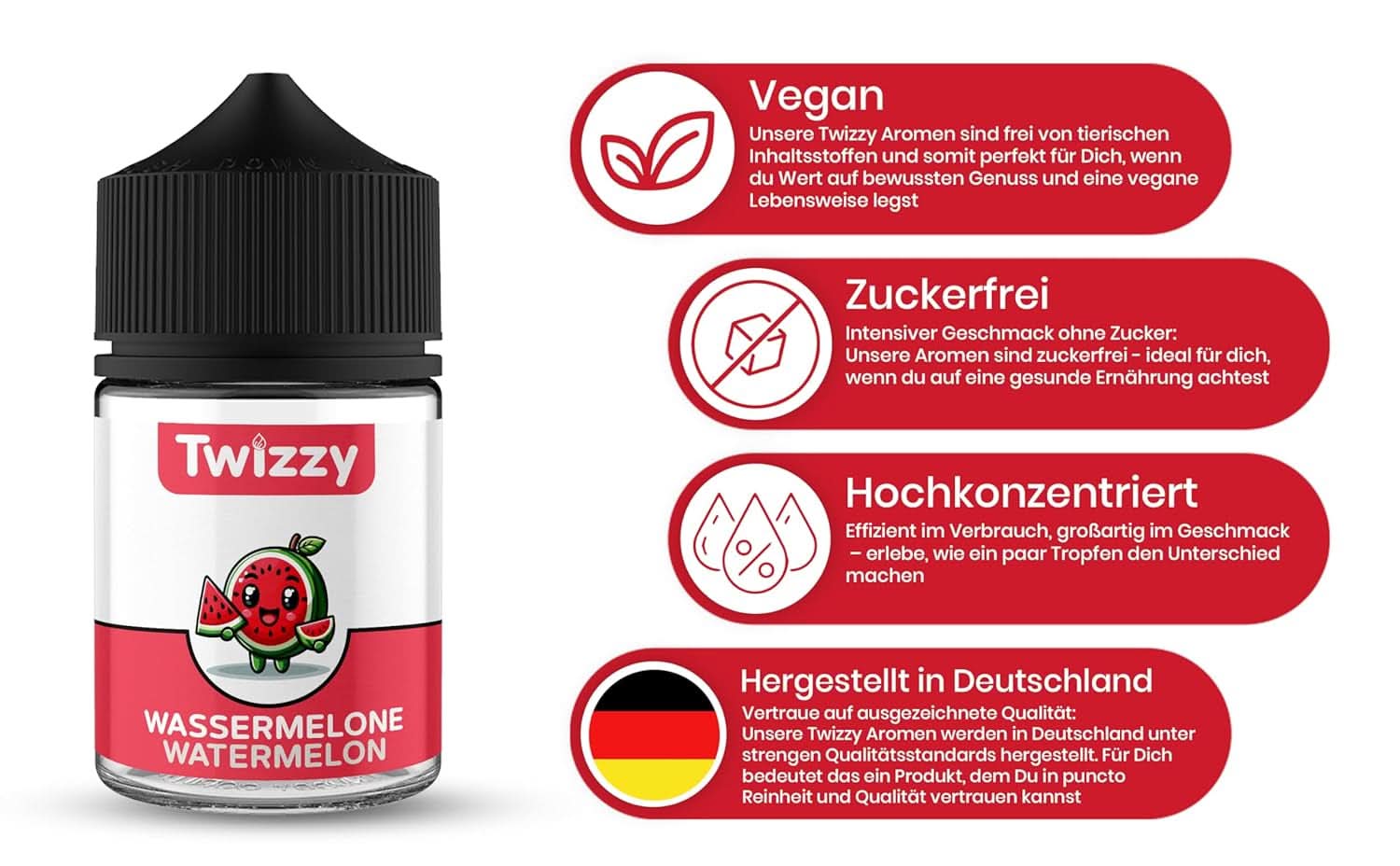 Pastèque Twizzy, Arôme Alimentaire - 60 ml - Arôme intense Arome Naty Shop