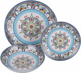 Service de table en porcelaine 18 pièces, 6 services d'assiettes différents, Andalousie
