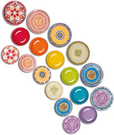 Excelsa ETNO Chic service de table, porcelaine, multicolore, 21 pièces