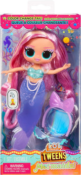 Mdr Surprise ! Tweens - Lola Waves Mermaid - Poupée mannequin avec queue changeante de couleur, nageoire mobile et jolis accessoires - Jouet pour enfants et collectionneurs à partir de 4 ans