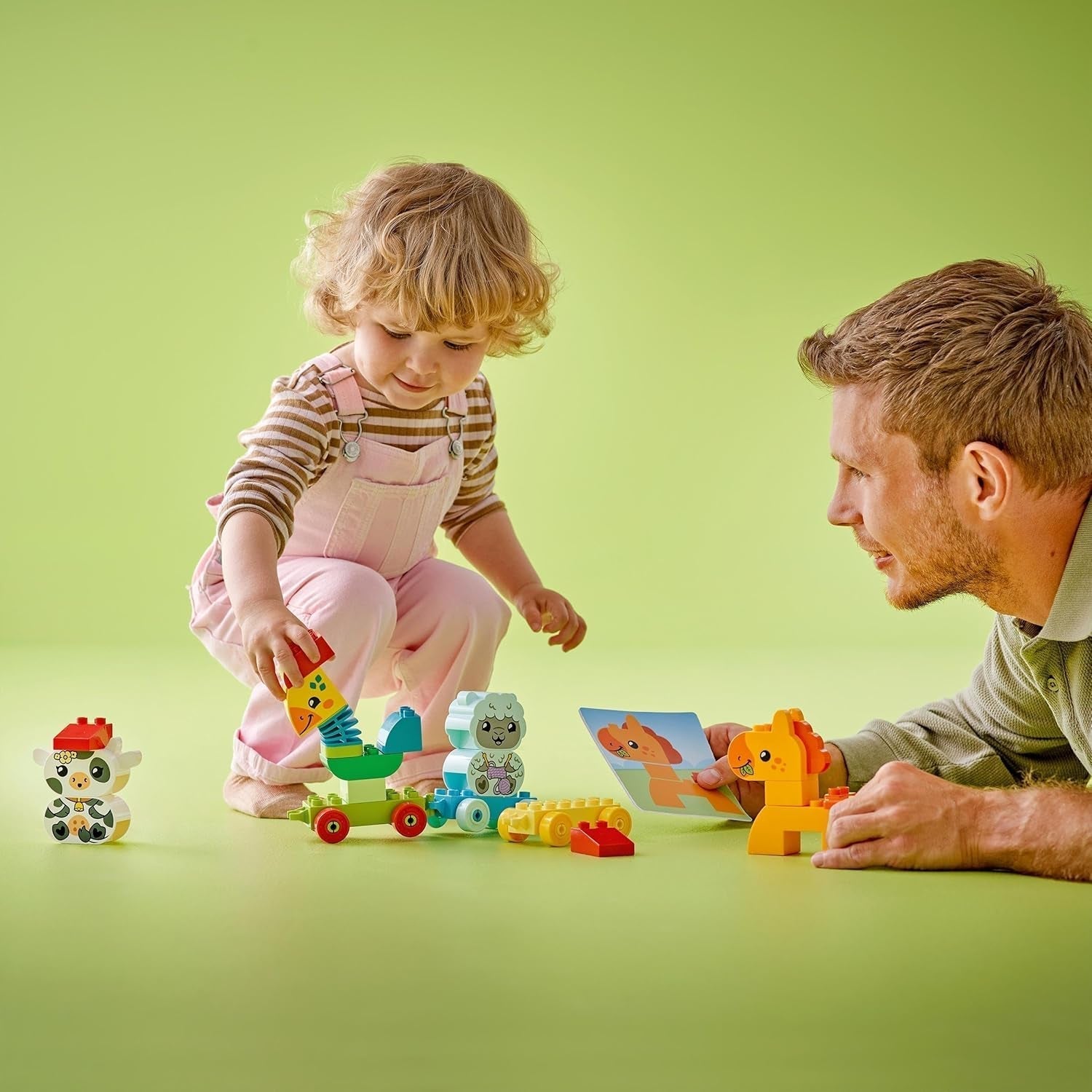LEGO DUPLO Train animalier, train jouet avec roues, construction et reconstruction créatives de figurines d'animaux, jouet éducatif pour les tout-petits, cadeau d'anniversaire pour les amoureux des animaux, filles et garçons de 1 an et demi 10412 Ensembles de construction Besuche den LEGO-Store