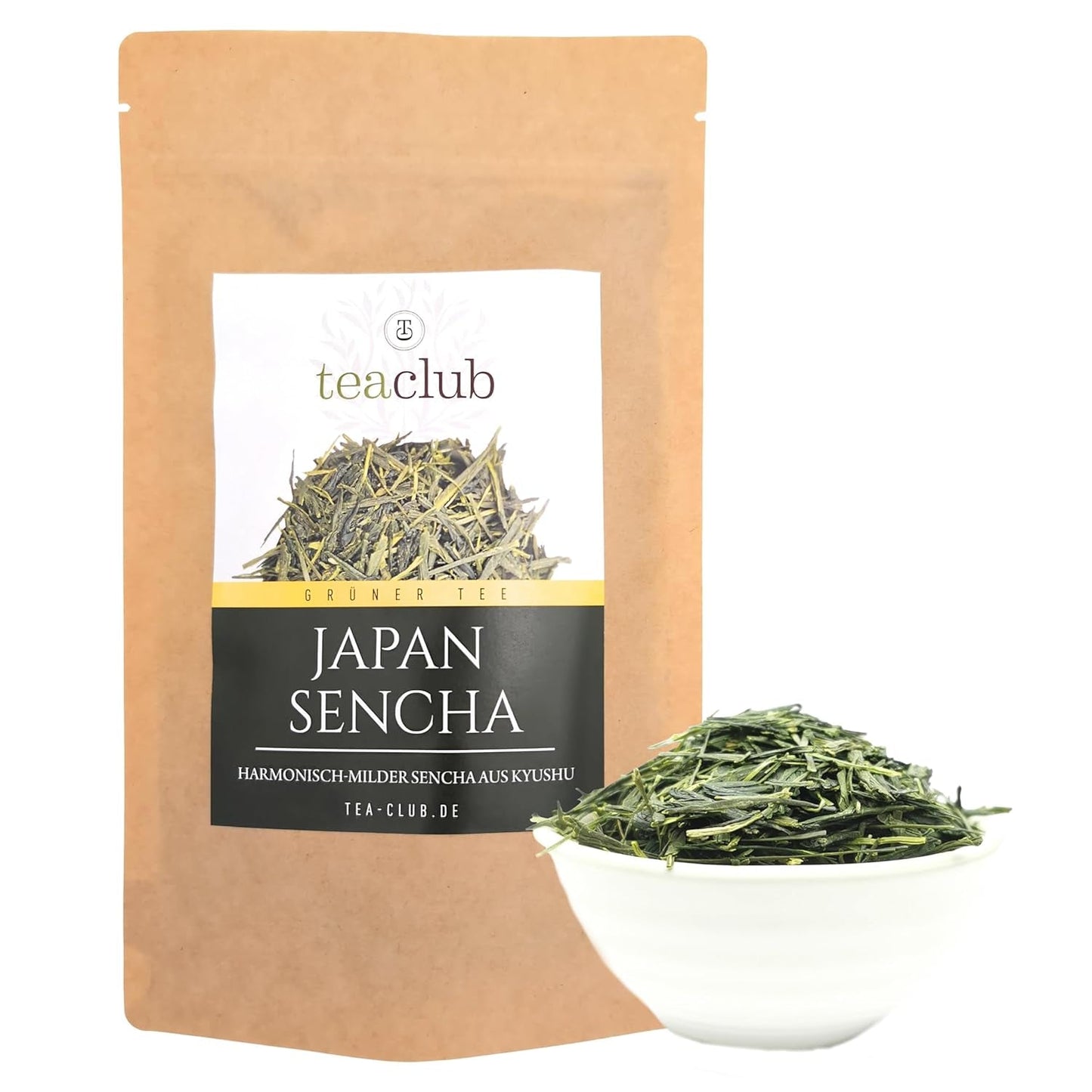 Thé vert japonais Sencha en vrac 100g, Thé vert japonais de Kyushu, variété d'arbuste Oku Midori, Thé vert Teaclub